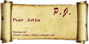 Puer Jutta névjegykártya